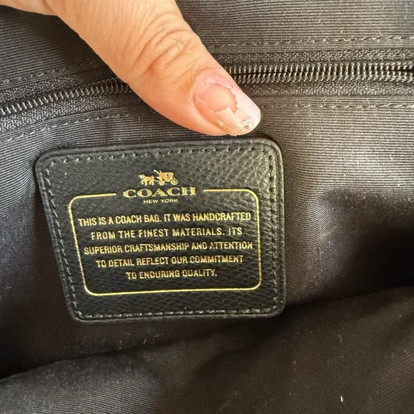 Coach Two-Tone Black and Brown Satchel - Picture 4 of 9